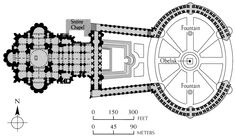 the floor plan for an old castle, with several sections labeled in black and white