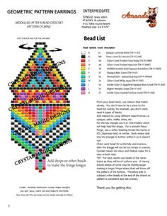 an instruction manual for the bead list