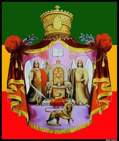 the coat of arms with a dog in front of it