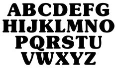 the upper and lower case of an english alphabet, in black on a white background