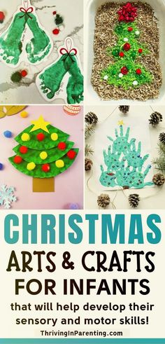 christmas arts and crafts for infants that will help developing their sensory and motor skills