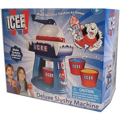 the ice cream maker is in its box and ready to be used as a toy