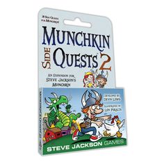 the card game munchkin and the quest is in its packaging