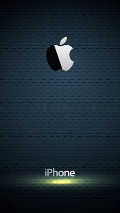 an apple logo is shown on the back of a black wallpapered iphone case