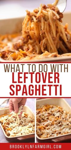 what to do with leftover spaghetti in a casserole dish is easy and delicious