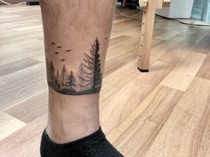 Ankle band Tattoo done by Jon Koon at Artistic studio hair and tattoo Singapore Ankle Band Tattoo, Ankle Tattoo Men, Scenery Tattoo, Animal Tattoo Ideas, Studio Tattoo, Palm Tattoos, Cool Tattoo, Landscape Tattoo, Inspiration Tattoo