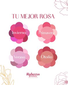 an image of flowers with the words tu meror rosa written in different languages