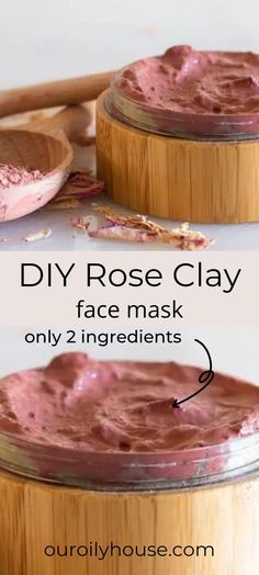 With simple ingredients and easy to follow instructions, this Homemade Rose Clay Face Mask is a DIY that must be added to your skincare routine. Face Mask Routine, Rose Clay Face Mask, Hydrating Face Mask Diy, Diy Clay Mask, Green Clay Mask, Face Mask For Pores, Face Fat, Mask For Oily Skin, Rose Mask