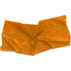 an orange piece of cloth on a white background