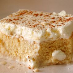 a close up of a piece of cake on a plate