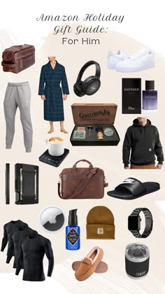 the ultimate holiday gift guide for him includes men's clothing, shoes and accessories