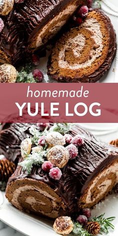 this homemade yule log is so easy to make