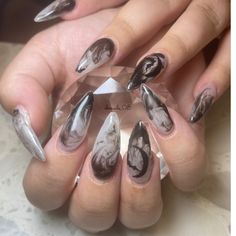 #nailsofinstagram #nails #nailart #halloweennails #hairstyles #aesthetic #blacknails #smokenails #tiktok #crochet Black Nails, Pins, Art Reference, Nail Art, Hair Styles, Crochet, Beauty