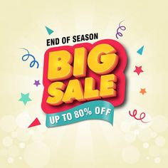 the end of season big sale is up to 80 % off