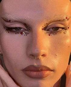 Rhinestone Makeup, Swag Makeup, Makeup Idea, Ethereal Makeup, Edgy Makeup, Makeup Looks Tutorial, Fantasy Makeup