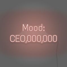 a neon sign with the words mood written in it