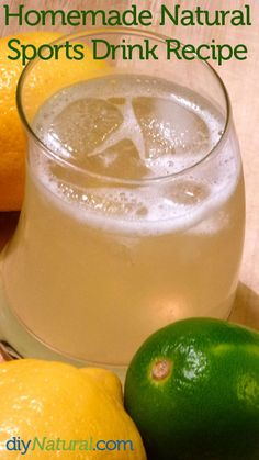 lemonade natural sports drink recipe with limes