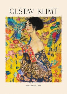 Gustav Klimt lady with fan poster Klimt Women, Art Klimt, Art Mini Toile, Gustav Klimt Art, Klimt Art, Fan Poster, Beautiful Oil Paintings, Mini Canvas Art, Wassily Kandinsky