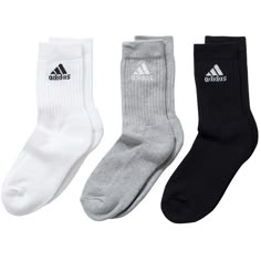 Adidas Originals 3-Pack Adicrew Sock ($14) ❤ liked on Polyvore featuring intimates, hosiery, socks, underwear, womens-fashion, adidas originals, adidas originals socks, logo socks and cotton socks Dr Mundo, Socks Logo, Socks Adidas, Adidas Socks, Sport Model, Dr Shoes, New Rock, Swag Shoes, Simple Trendy Outfits