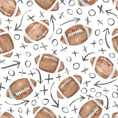 Tonal Brown Grey and White Football Fabric, Sports By Brittney Laidlaw Fabric, Raspberry Creek Fabrics Fall Football Aesthetic Wallpaper, Football Pattern Wallpaper, Football Asethic Wallpaper, Cute Football Background, Football Wallpaper Iphone Backgrounds, Football Seamless Pattern, Cute Football Wallpaper, Football Phone Wallpaper, Football Pattern Design