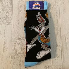 Brand New From A Smoke Free Home For Men’s Shoe Size 6-12 Polyester/Spandex Blend Machine Washable Bugs Bunny Socks, Space Jam A New Legacy, Tune Squad, Space Jam, Bugs Bunny, Casual Socks, Warner Bros, Crew Socks, Polyester Spandex