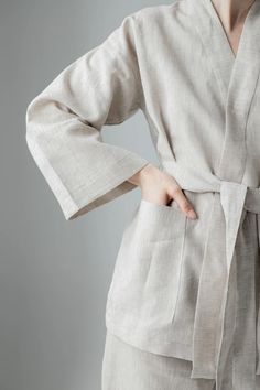 Linen Soft Elegant Suit Flax Suit Linen Kimono Flax Summer | Etsy Ukraine Elegant Long Sleeve Relaxed Fit Kimono, Beige Relaxed Fit Kimono For Loungewear, Relaxed Fit Beige Kimono For Loungewear, Casual Beige Kimono For Loungewear, Long Sleeve Kimono With Pockets For Loungewear, Relaxed Fit Kimono For Sleep, Elegant Beige Kimono For Loungewear, Beige Long Sleeve Kimono For Loungewear, Elegant Cotton Kimono