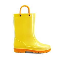 BOCCA kids rain boots are made of chunky handles and waterproof PVC for durability; Fun colors and cartoon patterns for children to choose from, children can feel happy in rainy days. Size: 4.  Color: Yellow.  Gender: female. Yellow Rain Boots, Kids Rain Boots, Kids Rain, Feel Happy, Toddler Shoes, Feeling Happy, Rainy Days, Toddler Girls, Kid Shoes