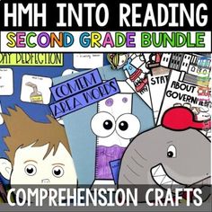 an image of some books with the words, i'm into reading second grade bundle