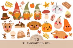 the 25 thanksgiving cliparts are available for personal use