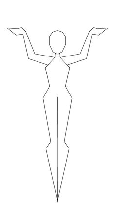 the outline of a woman's body with arms and legs