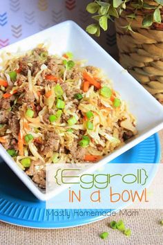 an egg roll in a bowl is on the facebook page