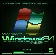 an advertisement for the windows 84 operating manual