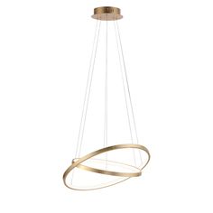 a circular light fixture with three lights hanging from it's sides and two rings at the bottom