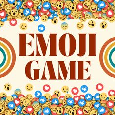 an emoj game with lots of emojs surrounding it and the word emoj