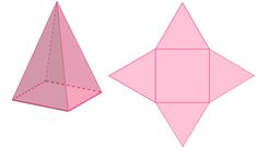 an origami object is shown in pink