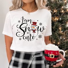 I am Snow Cute Fun Winter Snowman Holiday T-Shirt Snowman Shirts Vinyl, Snowman Shirts, Shirts Vinyl, Tee Ideas, Snowman Shirt, Cricut Shirts, Winter Snowman, Vinyl Ideas, Christmas Stuff