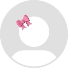 a pink bow sitting on top of a white circle with the letter q in it