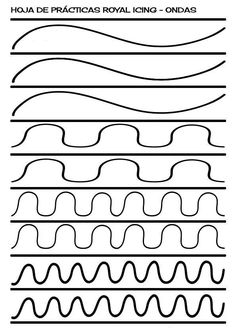 an image of some lines that have been drawn in the style of waves and are black on