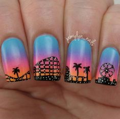 Gymnastics Nails, Theme Quinceanera, Nail Christmas, Nagel Art, Nail Summer, Tropical Nails, Nail Time, Vacation Nails, Cute Nail Art