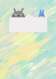 an image of two cartoon animals holding a blank sign with space for your own text