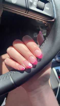 #nails #preppy #naildesign Simple Nails School, Hoț Girl Summer Nails, Nails For Europe Trip Summer, Nail Inspo For 7th Grade, Back To School Nail Inspo Acrylic, Nail Gel X Designs, Preppy Back To School Nails, Nails For First Day Of School, French Nails Different Colors