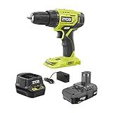 a cordless drill with two batteries and one charger