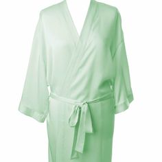 This beautiful mint silk bathrobe/ dressing gown is perfect for you and your bridesmaids/ bridesmen to wear whilst getting ready for your special day. Or it can be given as a special gift for a Birthday, Mother's Day or any other special occasion.  It is made in three sizes,  UK 8-16, UK 20-24 and UK 26-30. The plus size gowns can take 2-3 weeks for delivery.     It can also be made in smaller children's sizes to fit your flower girls too - please message us for details. It can be personalized w Elegant Green Satin Sleepwear, Elegant Long Sleeve Green Sleepwear, Elegant Green Long Sleeve Sleepwear, Elegant Green Dress For Wedding Night, Green Summer Sleepwear For Wedding Night, Elegant Green Sleepwear, Elegant Green Silk Robe, Green Summer Wedding Night Sleepwear, Green Long Sleeve Wedding Robe