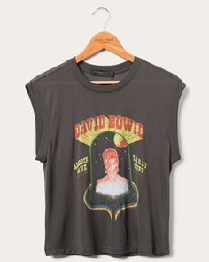 Women's David Bowie Radio City Music Hall Vintage Tissue Tank | Junk Food Clothing David Bowie Graphic, David Bowie Shirt, Vintage Band T Shirts, Retro Band, Vintage Band Tees, Radio City Music Hall, Food Clothes, Radio City, Graphic Tees Vintage