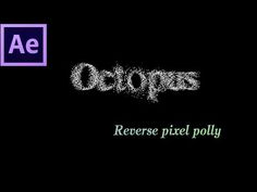 an image of the word octopus and reverse pixel polyity in photoshopped text