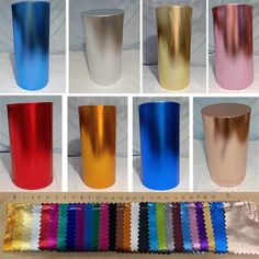 many different colors of shiny plastic cups