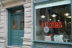 a storefront with the words kitchen on it