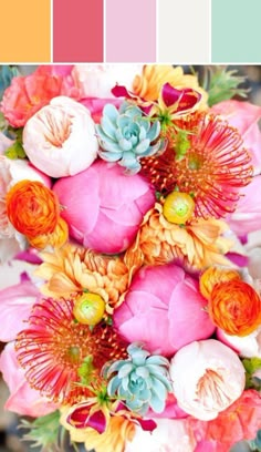 a vase filled with lots of flowers on top of a table