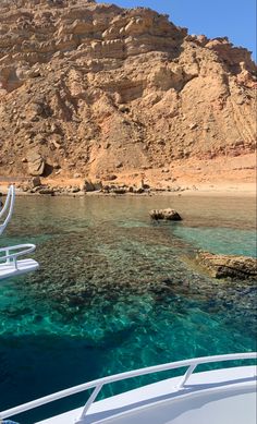 the water is crystal clear and blue