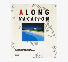 a book with an image of a beach and the words along vacation written in black